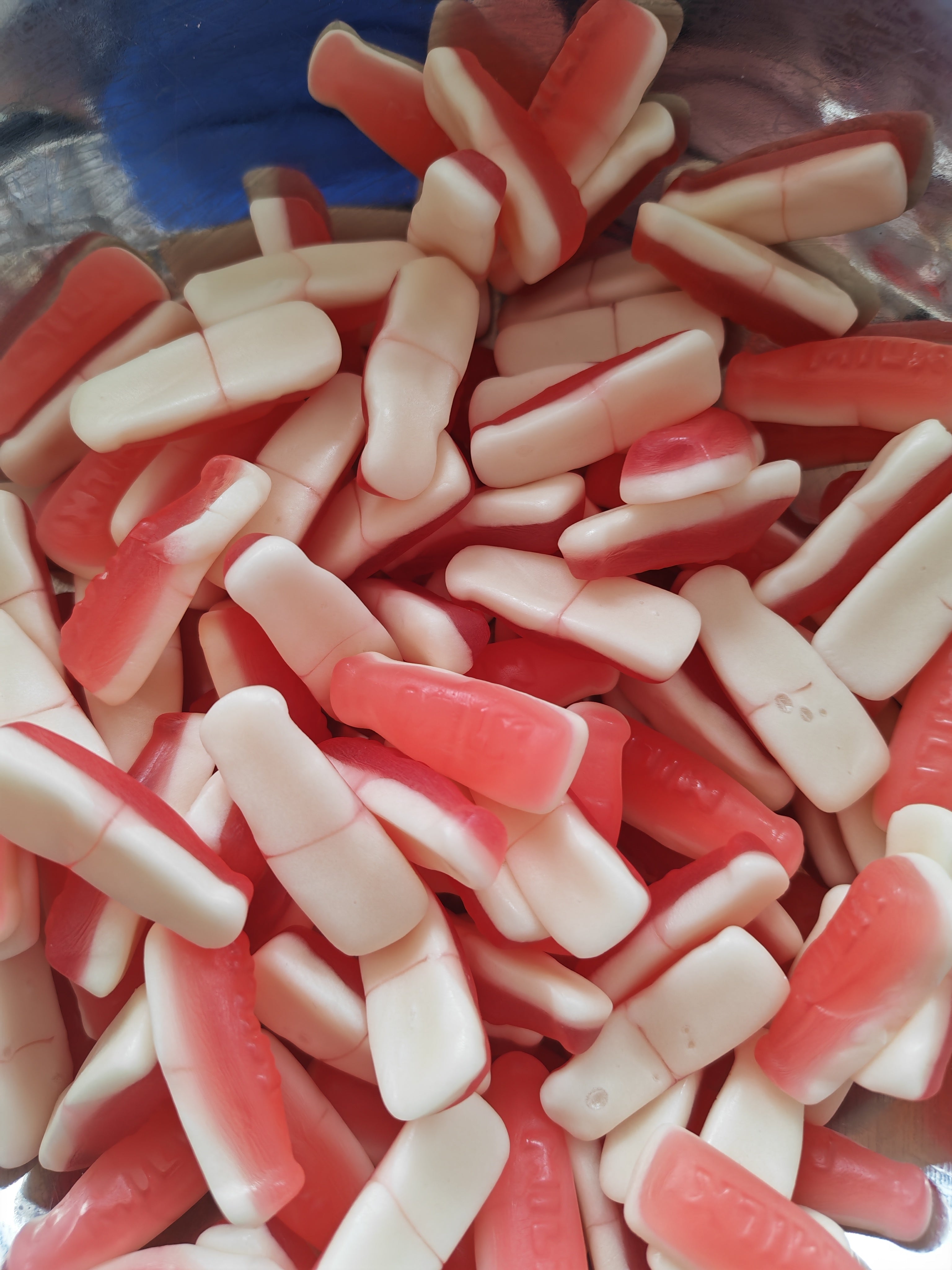 Toffee and strawberry bottles