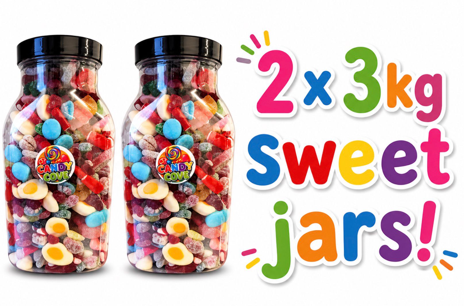 2 x 3kg Sweet Jar